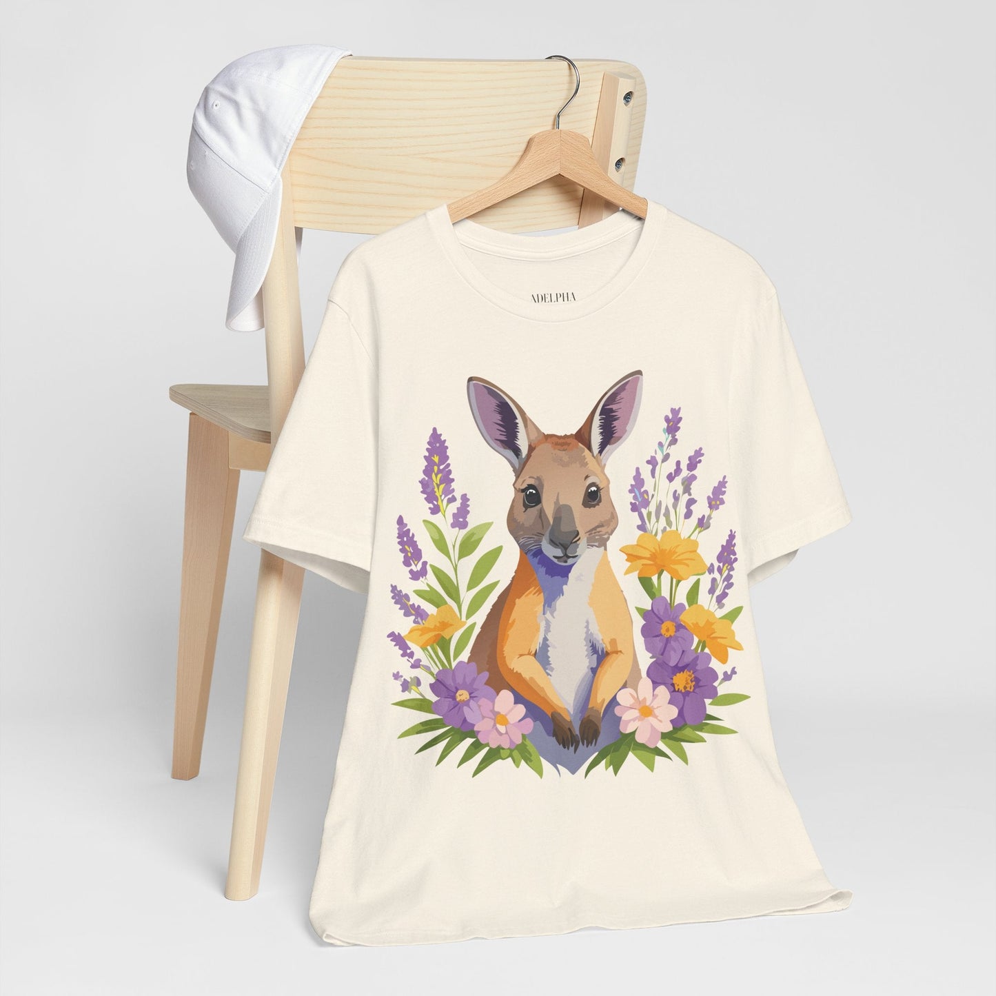 Kangaroo Graphic Unisex 100 Cotton Vintage Animal Artwork Tee 1