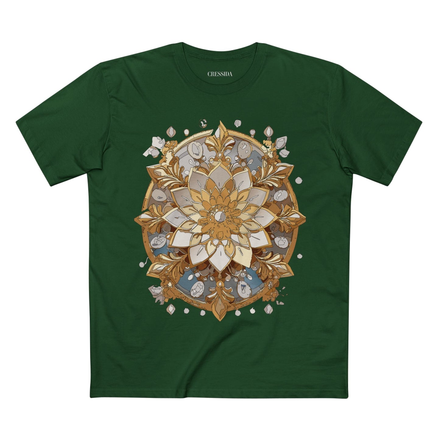 Floral Graphic T-Shirt Unisex 100 Cotton Art Design with Antique Flowers Tee 21