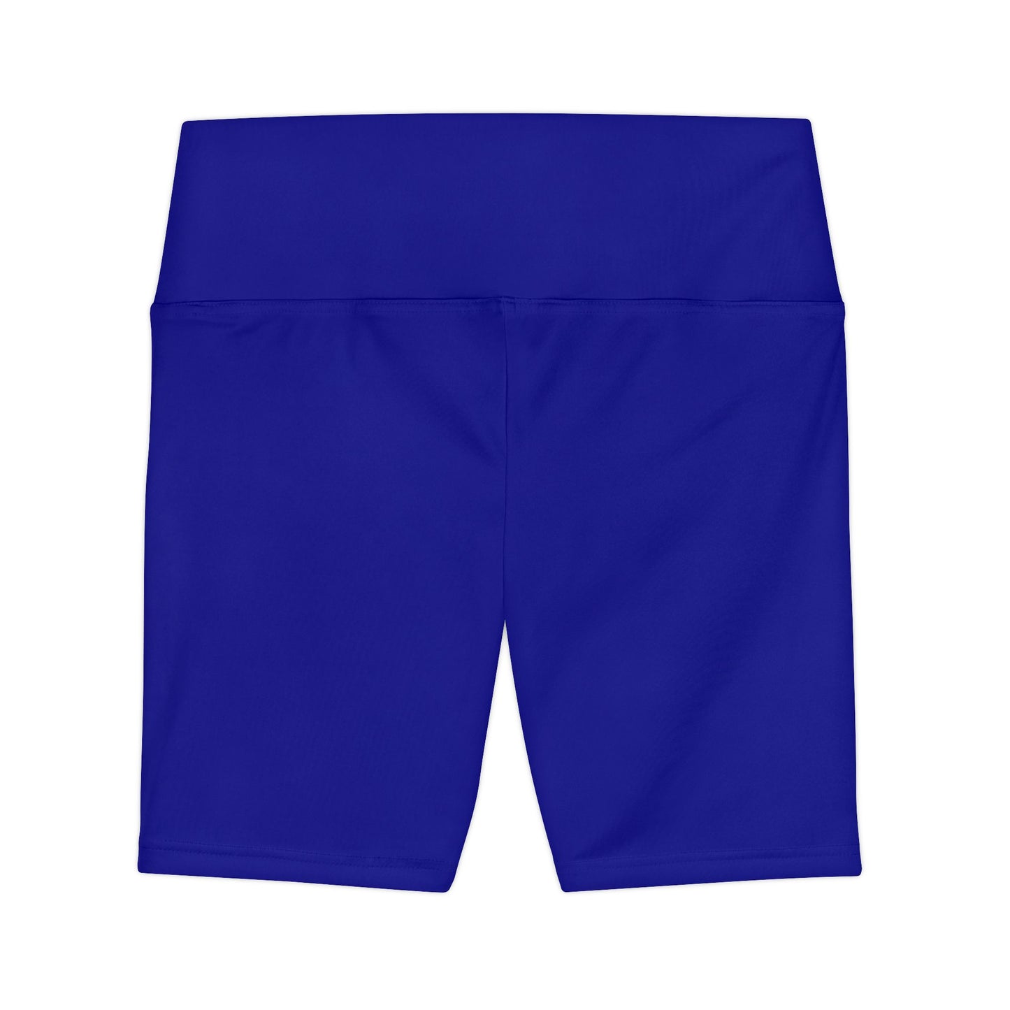Dark Ultramarine Women's Workout Shorts — Solid High-Waist Biker Shorts for Exercise & Everyday Wear