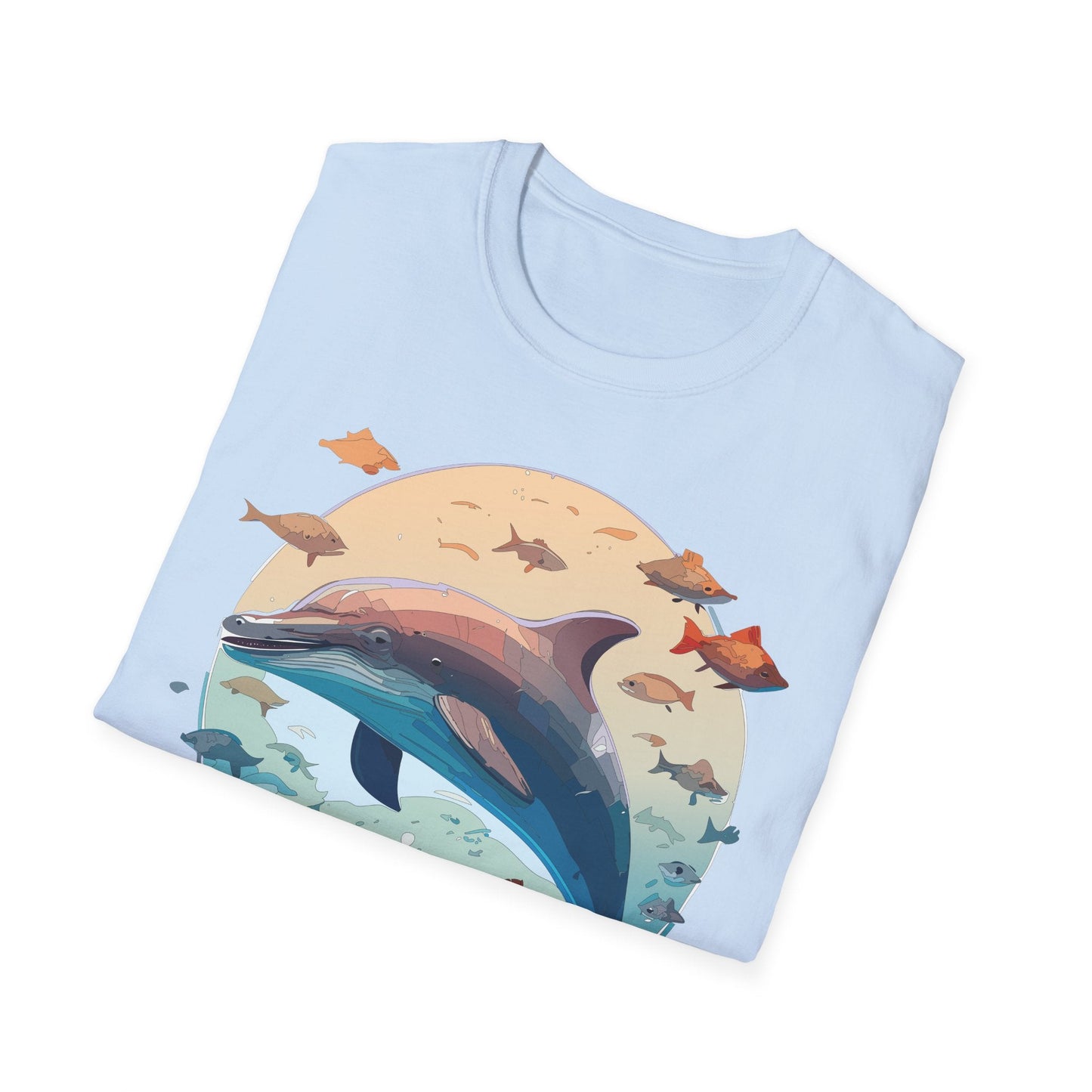 Dolphin Shirt Unisex Softstyle T Shirt 64000 100 Percent Ring Spun Cotton Tee For Everyday Comfort