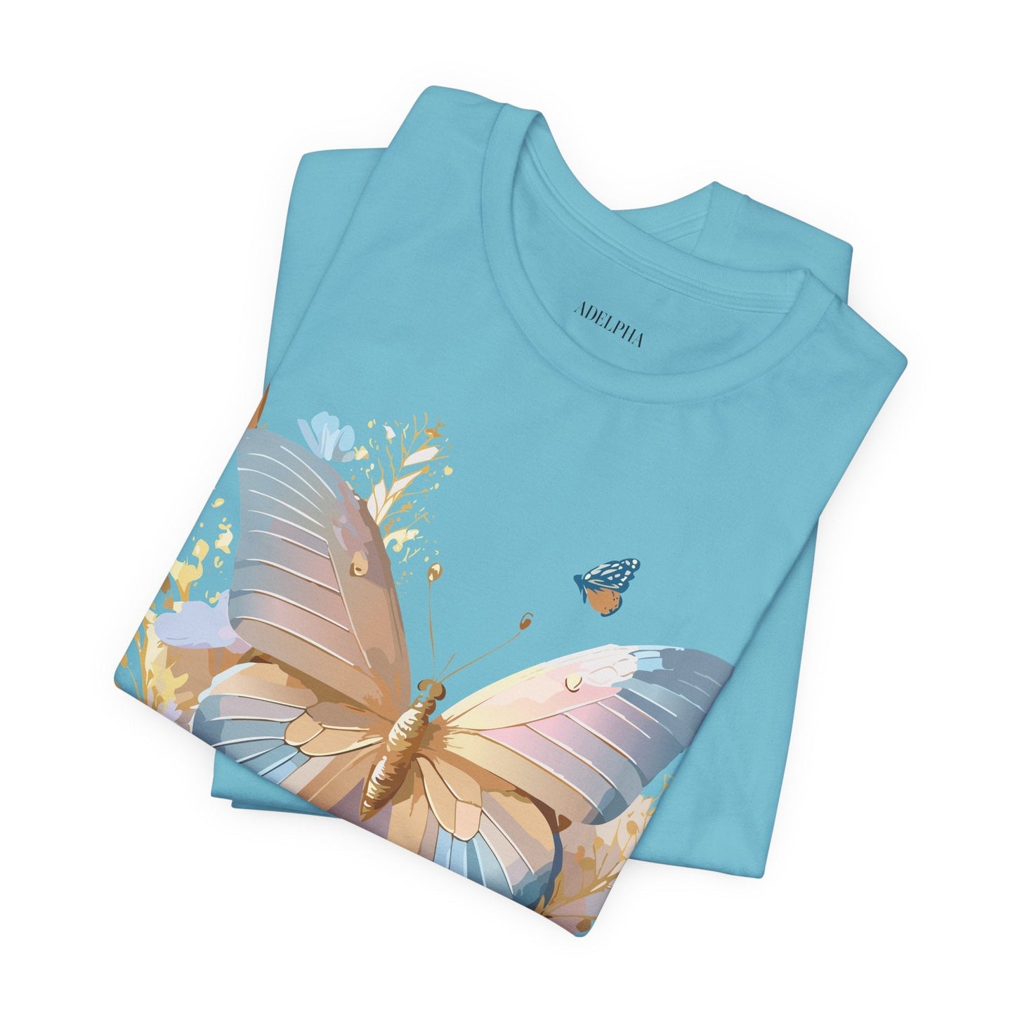 Butterfly Graphic Tee By Adelpha Vintage Inspired Unisex Short Sleeve