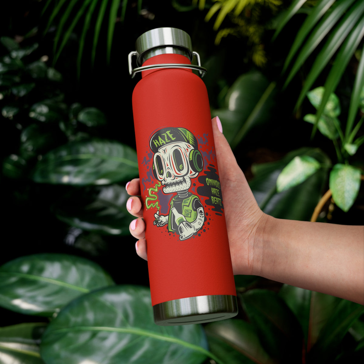 22oz Copper Insulated Water Bottle with Cartoon Design - CV80
