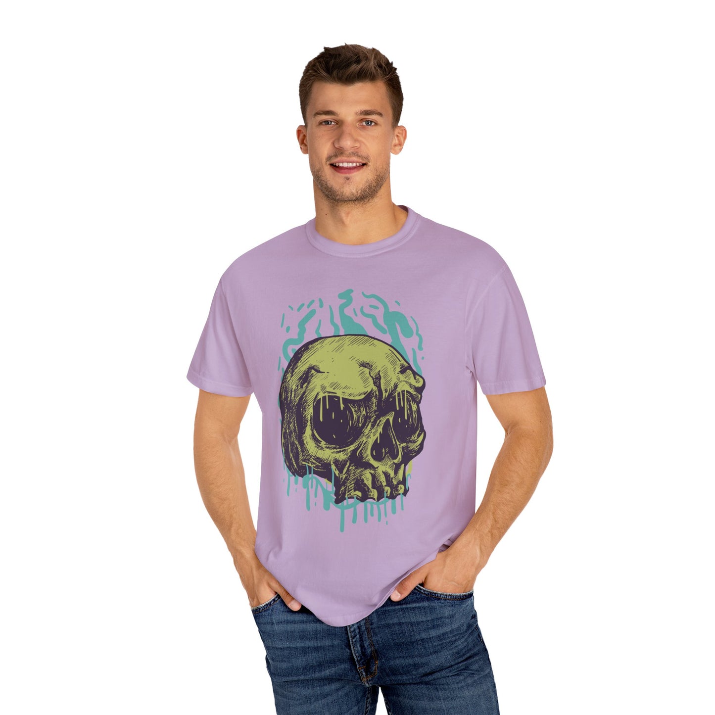 Tee-shirt unisexe en coton avec tête de mort 