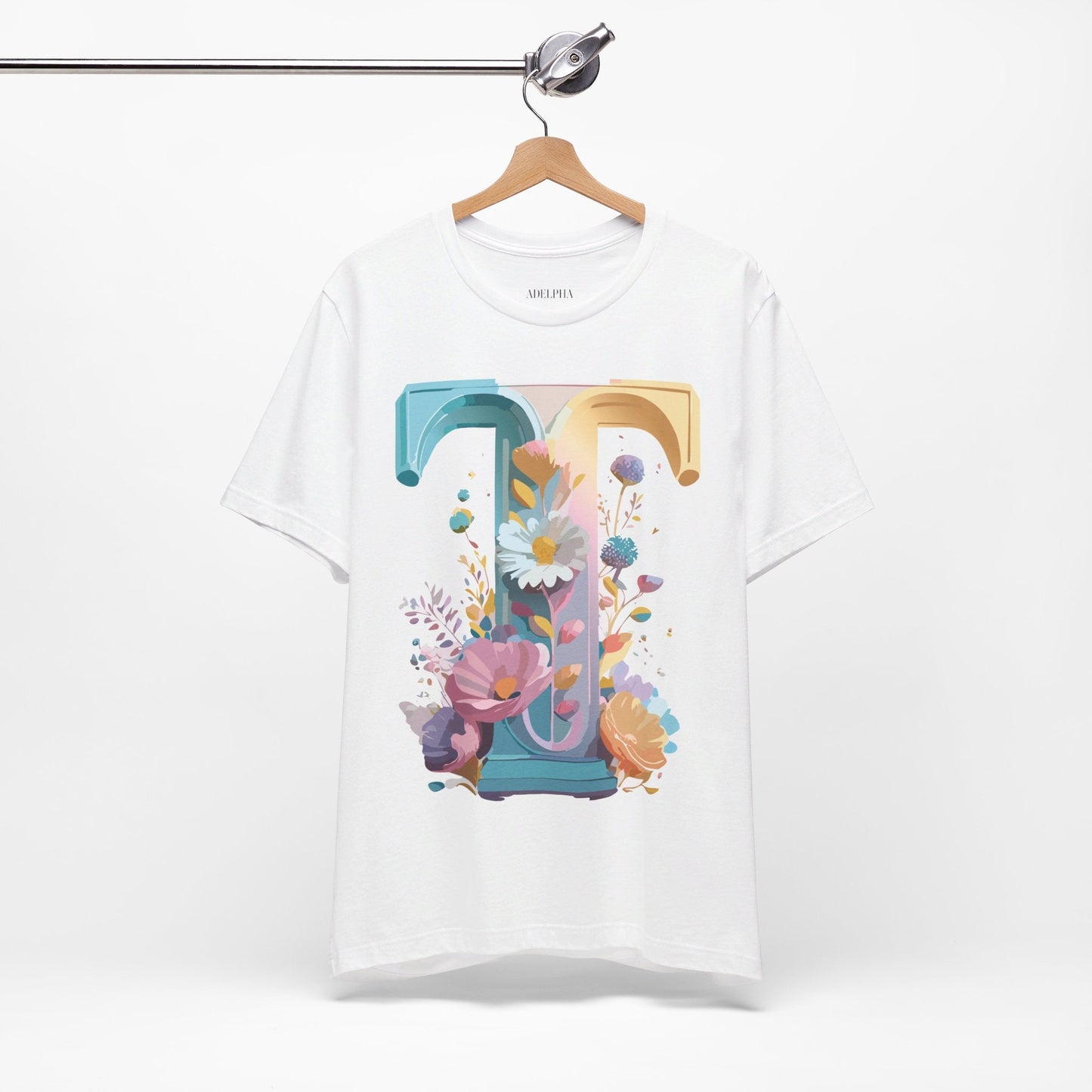 Unisex Letter T Shirt Graphic Tee With Vintage Adelpha Artwork Premium Comfort And Everyday Style
