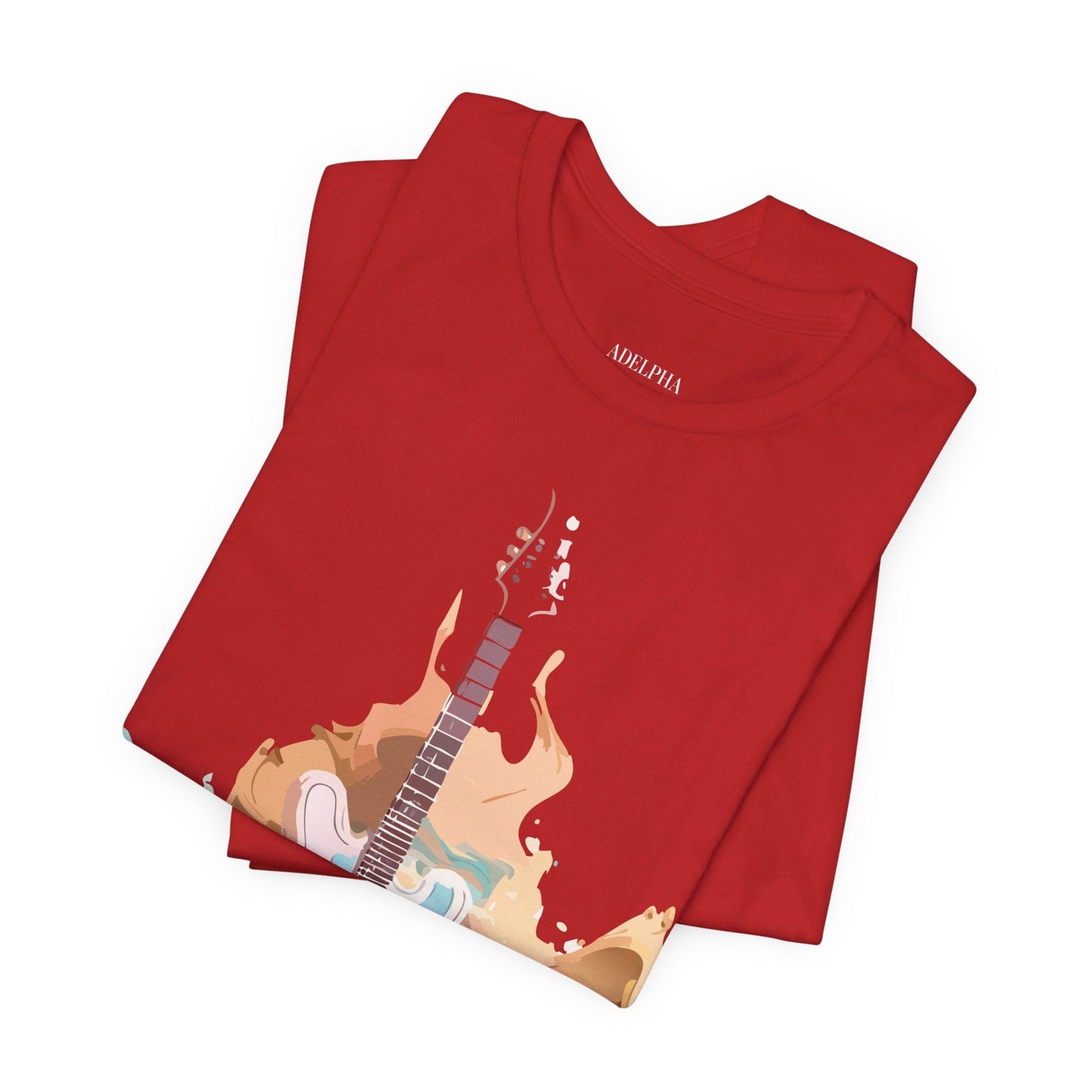 Music Graphic Unisex 100 Cotton Vintage Art with Musical Elements Tee 51