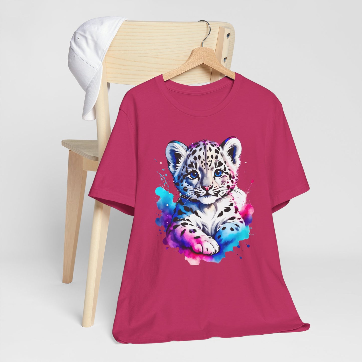 Baby Leopard Shirt, Cute Leopard Tee Shirt, Animal T-Shirt, Gepard Top, Animal Tees, Art Design T-Shirt, Graphic Tee