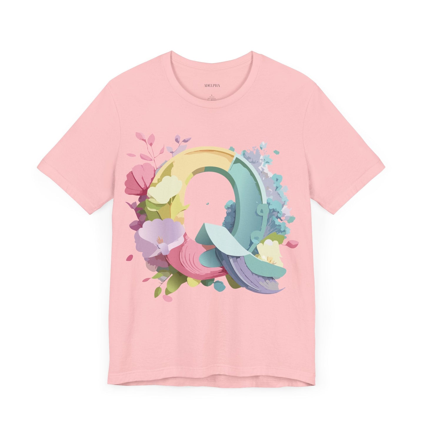 Letter Q Shirt Unisex Graphic Tee Featuring Vintage Inspired Artwork By Adelpha Collection