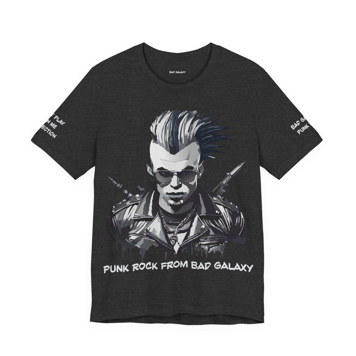 Punk Rock Graphic Unisex Cotton Bella+Canvas Tee with Art Design b28
