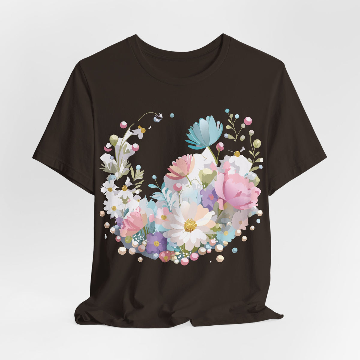 Floral Graphic Tee Shirt - Bella+Canvas Unisex 100 Cotton 22