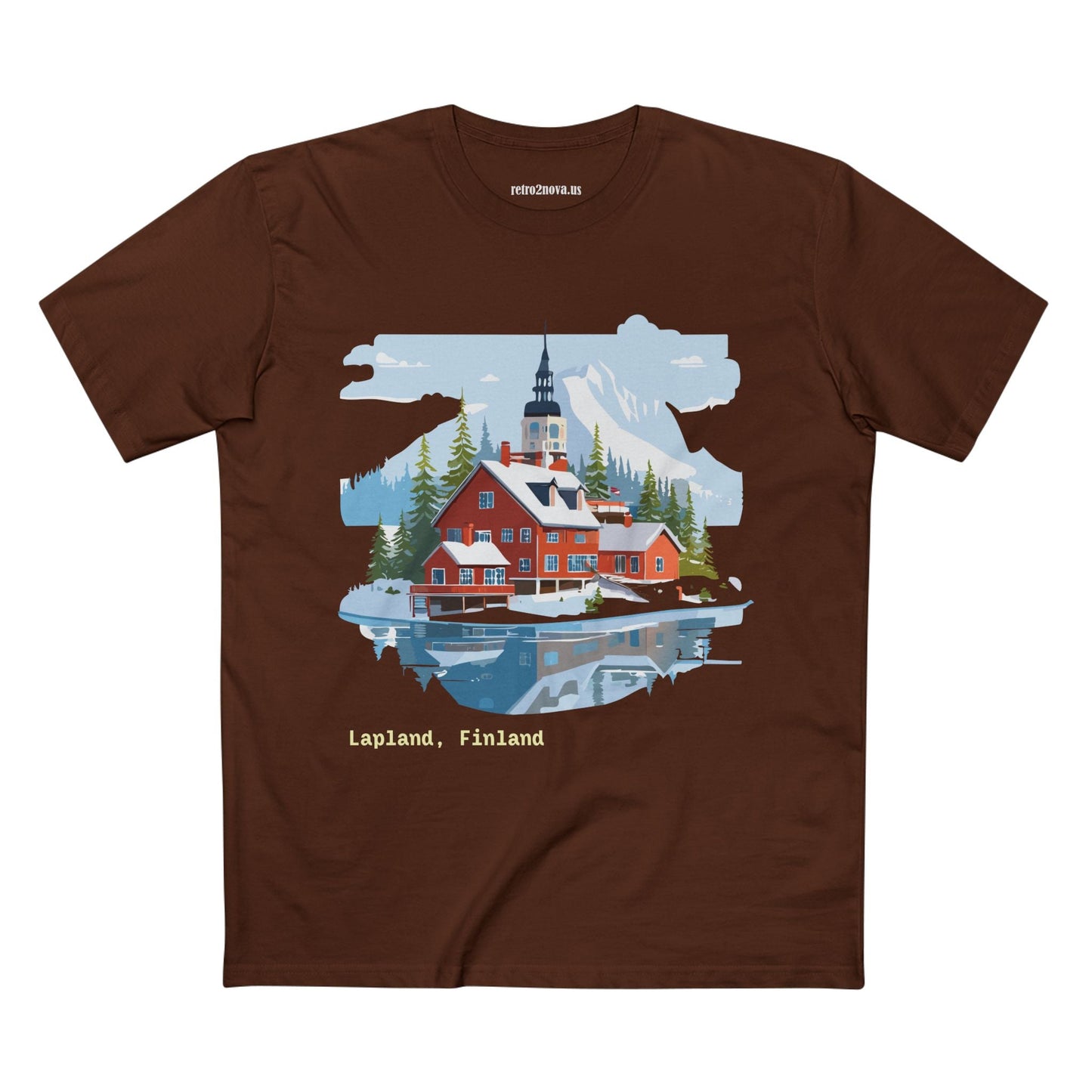 Lapland Travel Shirt Unisex Premium Cotton Tee With Original Art Design TT4 Retro2Nova