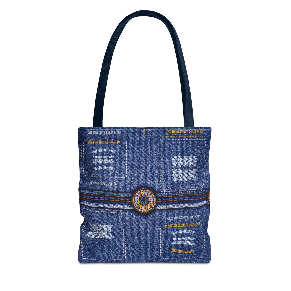 Denim Fabric Imitation Print Unisex Canvas Bag Poly Spun 3 Sizes Tote Bag 136