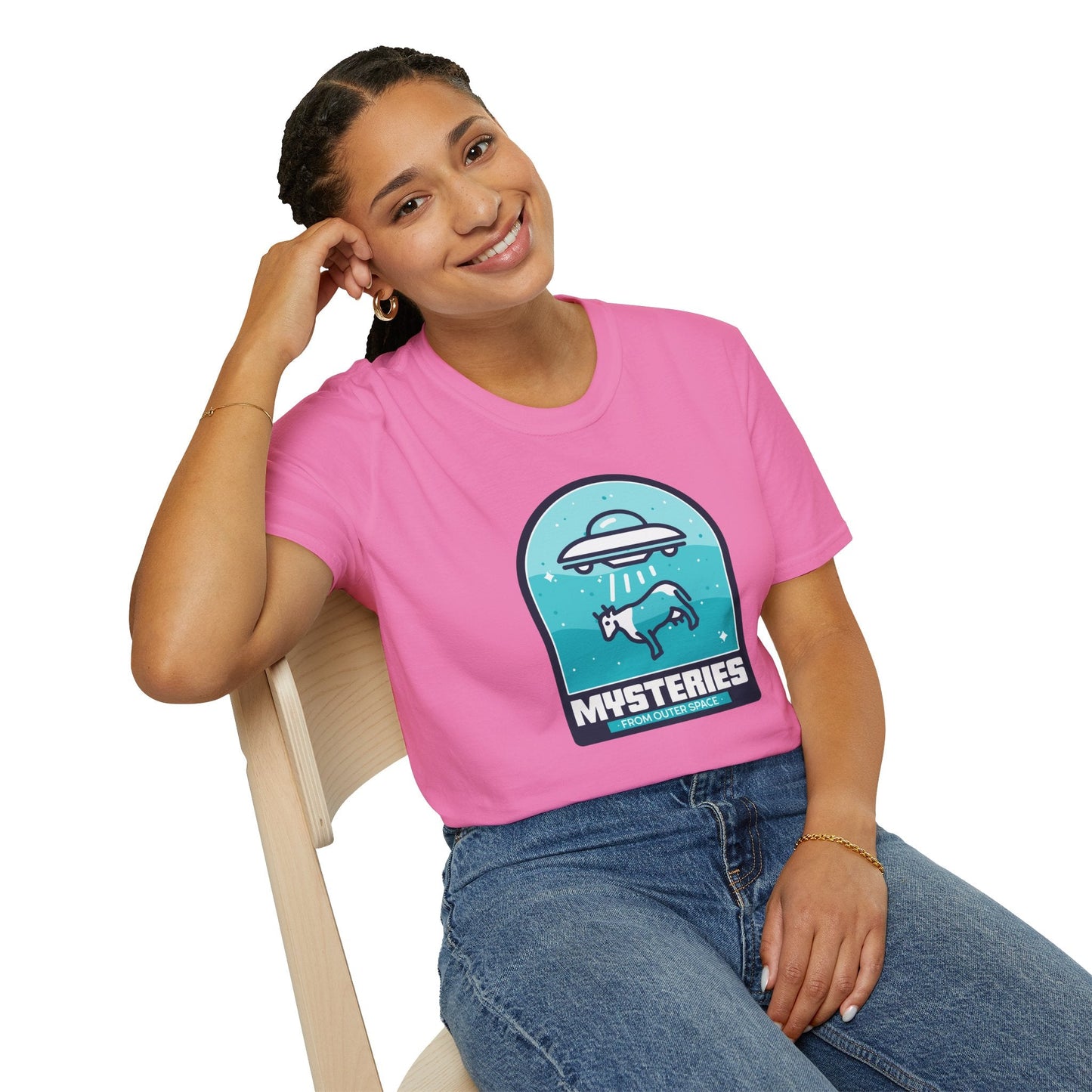 Mysteries UFO Abduction TShirt  Retro Alien Space Graphic Tee