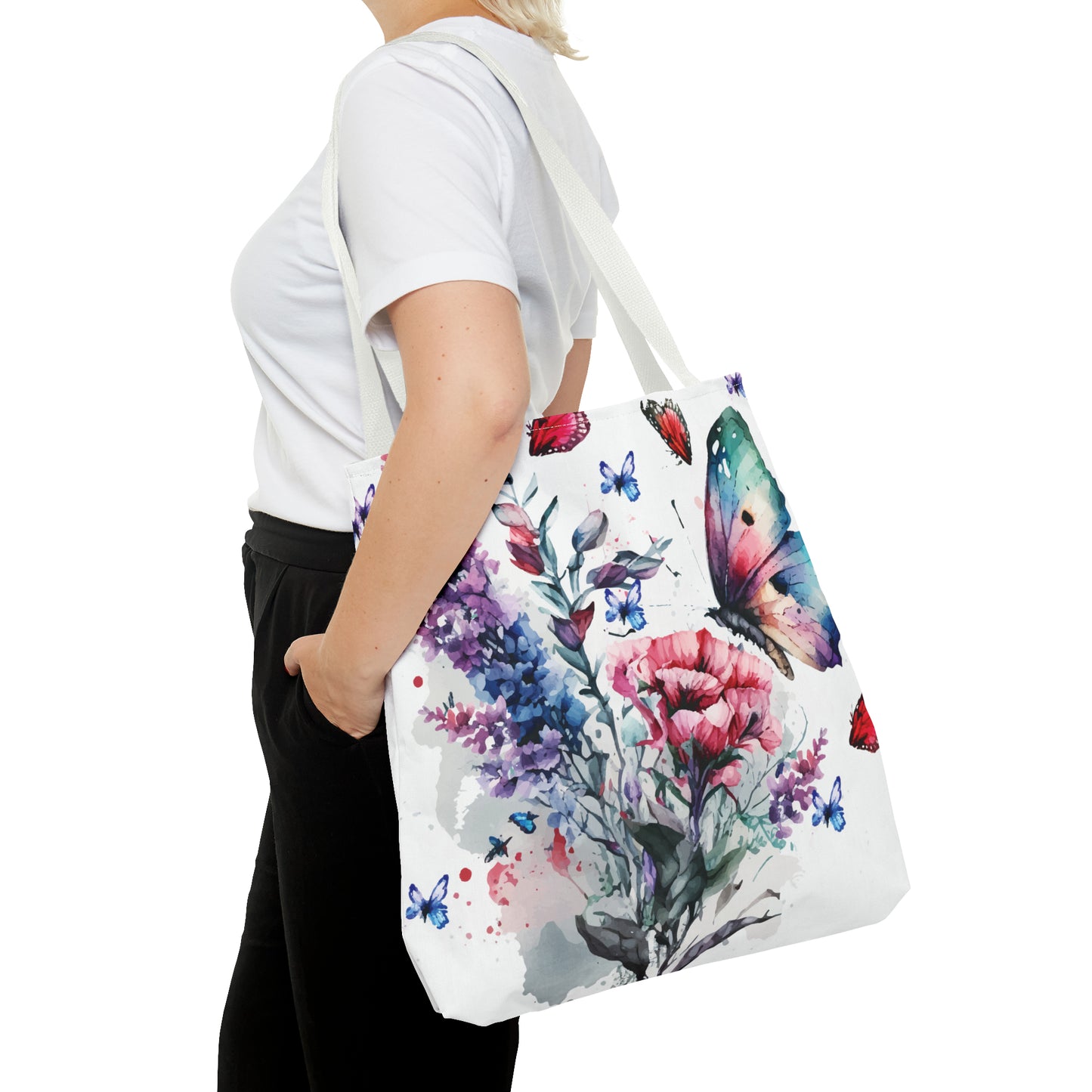 Canvas Bag with Butterfly Prints