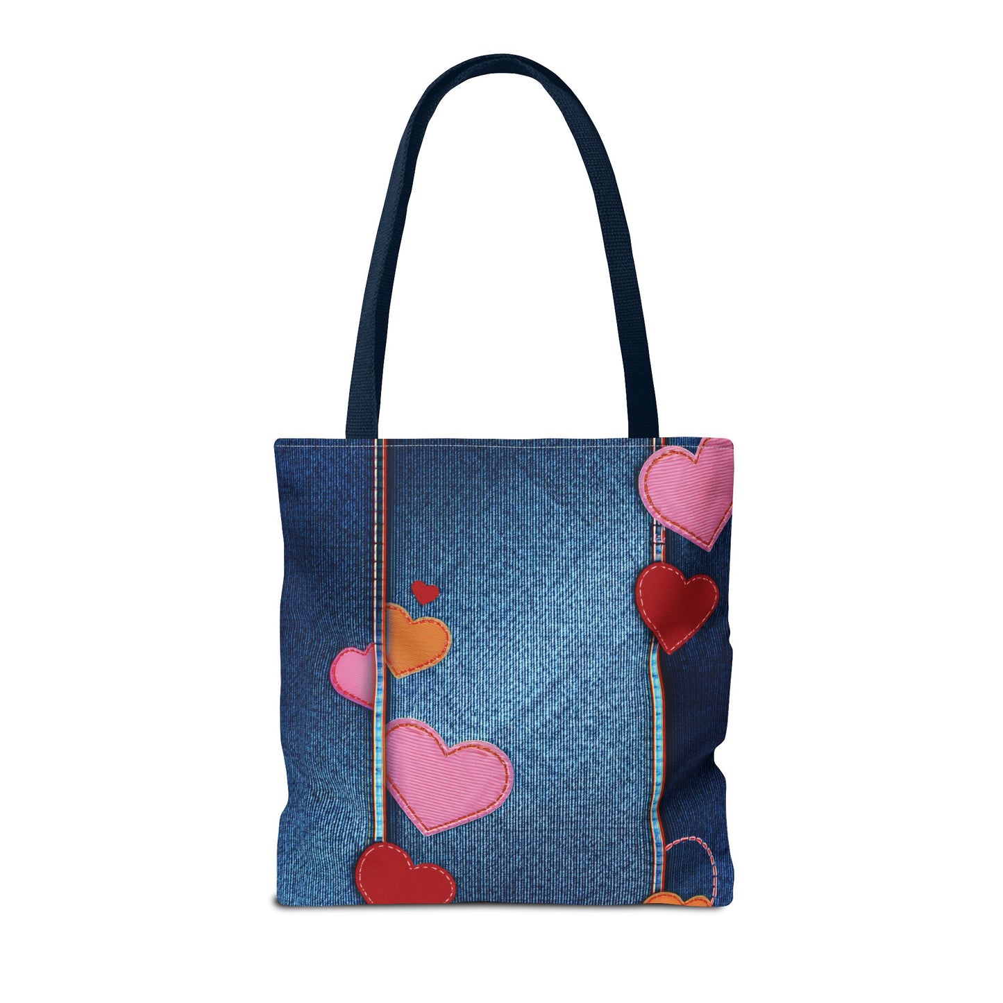 Love Day Graphic Design Denim Fabric Imitation Print Unisex Canvas Bag POLY 3 Sizes Tote Bag 201-22