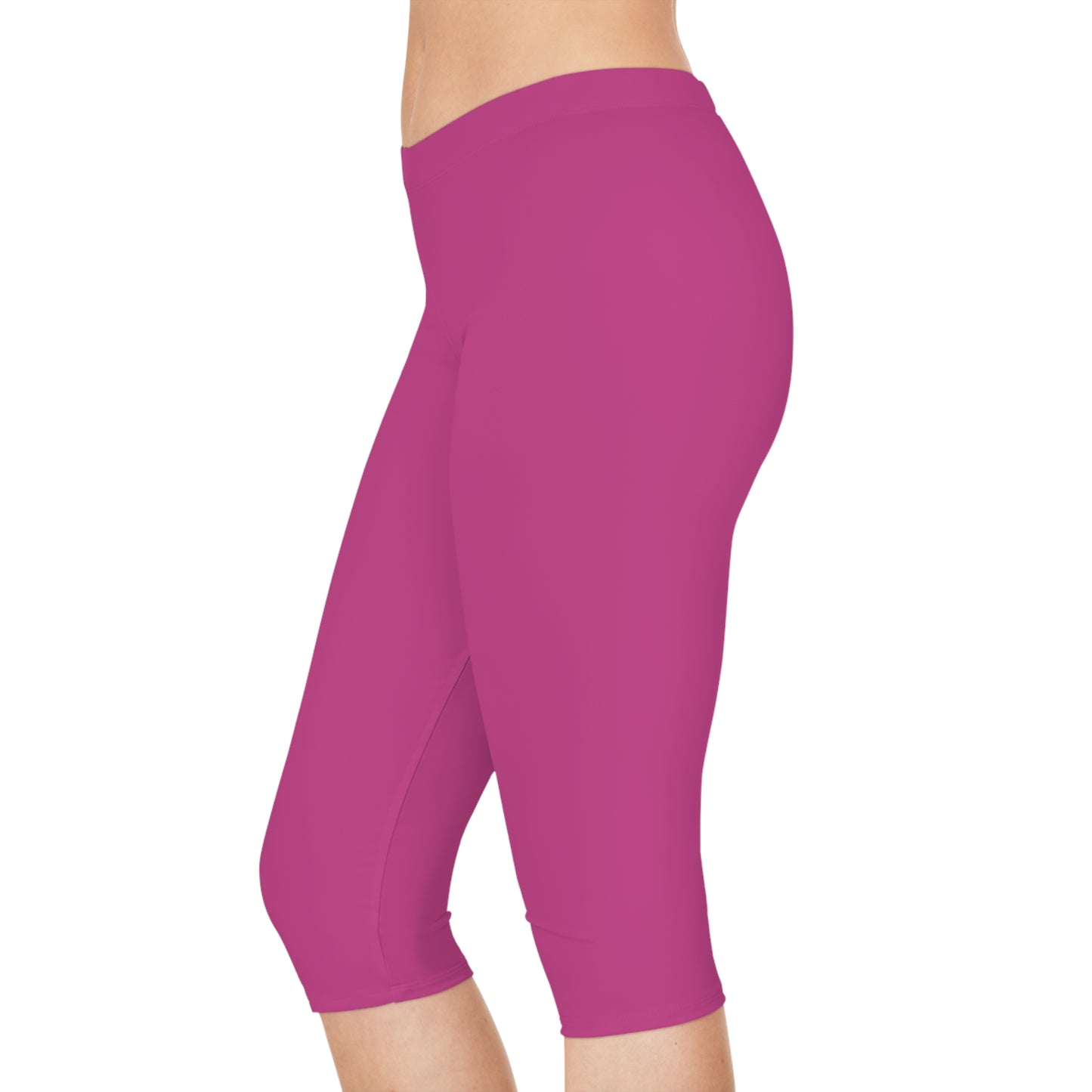 Pink Color Capri Leggings, Pink Capri Leggings 5