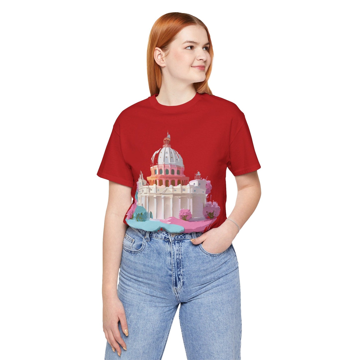 Unisex Graphic Tee With Rome Artwork By Adelpha Vintage Inspired Short Sleeve Shirt