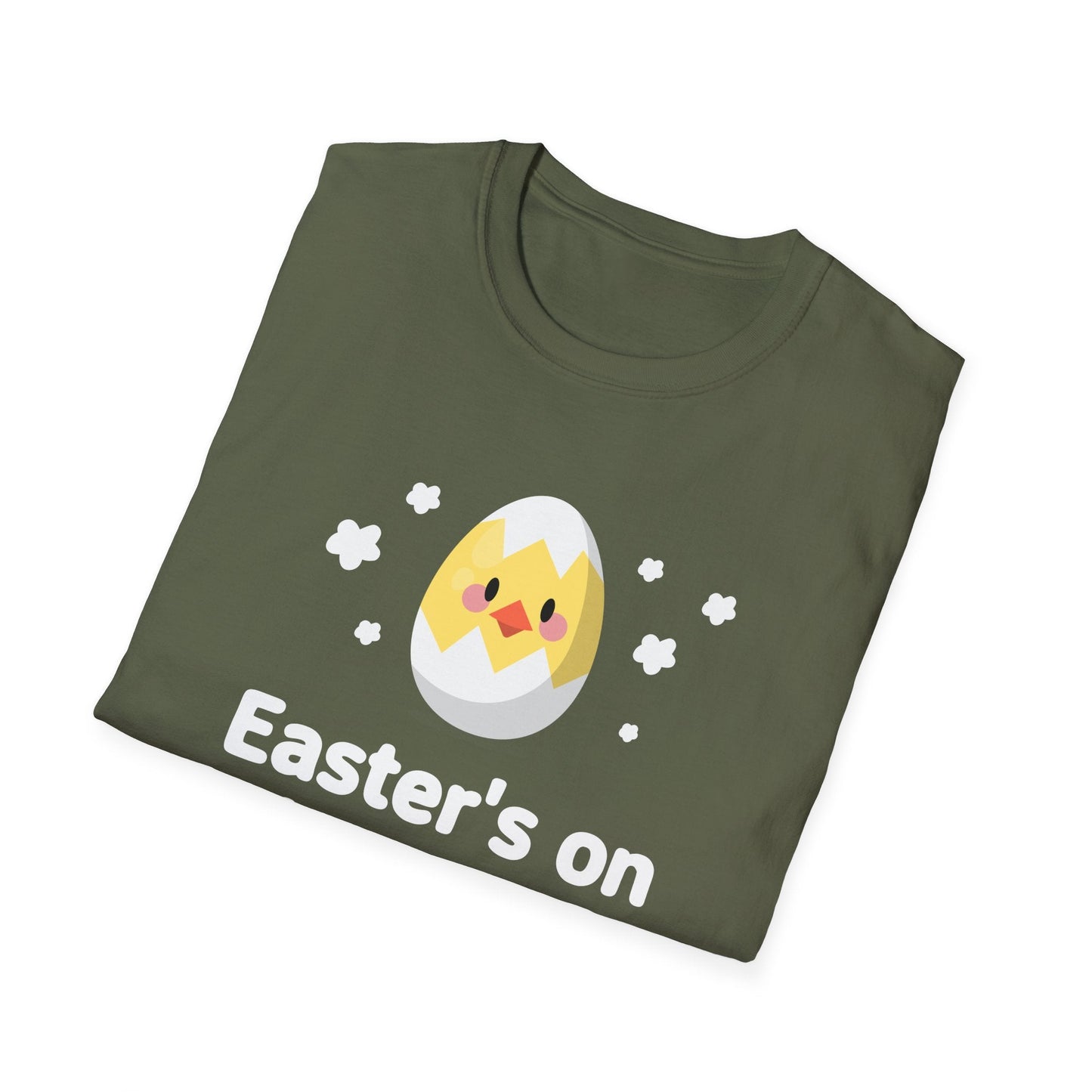 Easter Day T Shirt with Easter Design and Signature Print Unisex Gildan Softstyle Tee One Hundred Percent Cotton