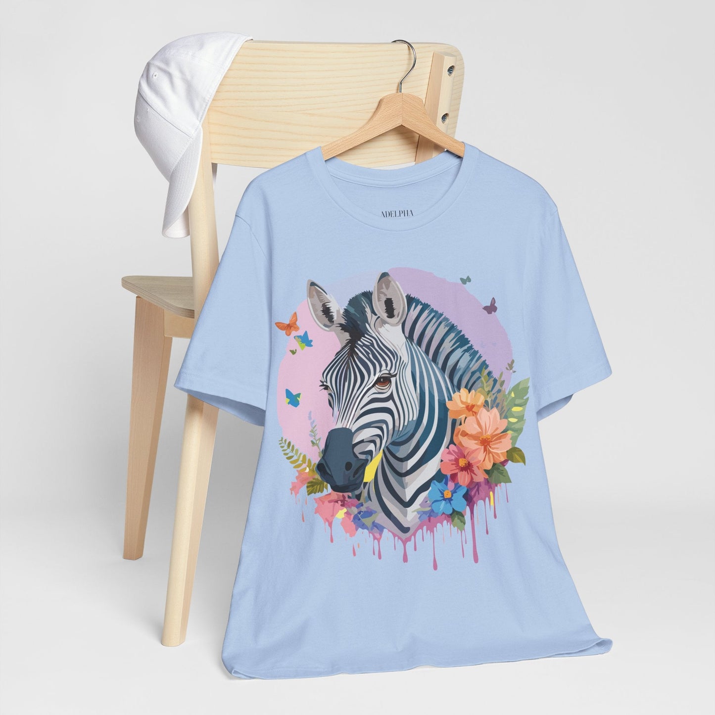 Zebra Graphic Unisex 100 Cotton Vintage Animal Art T-Shirt 3