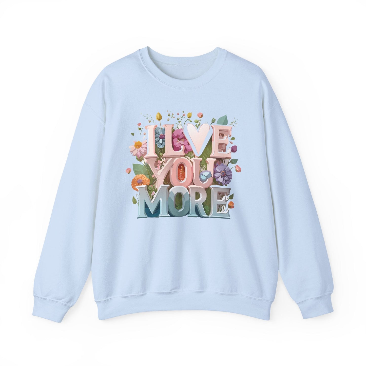 Floral Love Sweatshirt Unisex Crewneck Valentine Day Floral Print Cozy Winter Wear