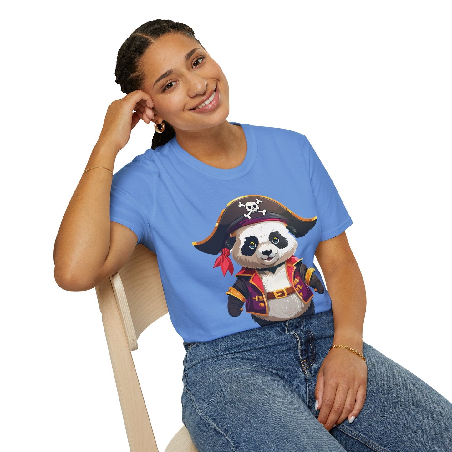 Panda Shirt Unisex Panda Tee Softstyle 64000 Gildan 100 Percent Cotton Animal Tee