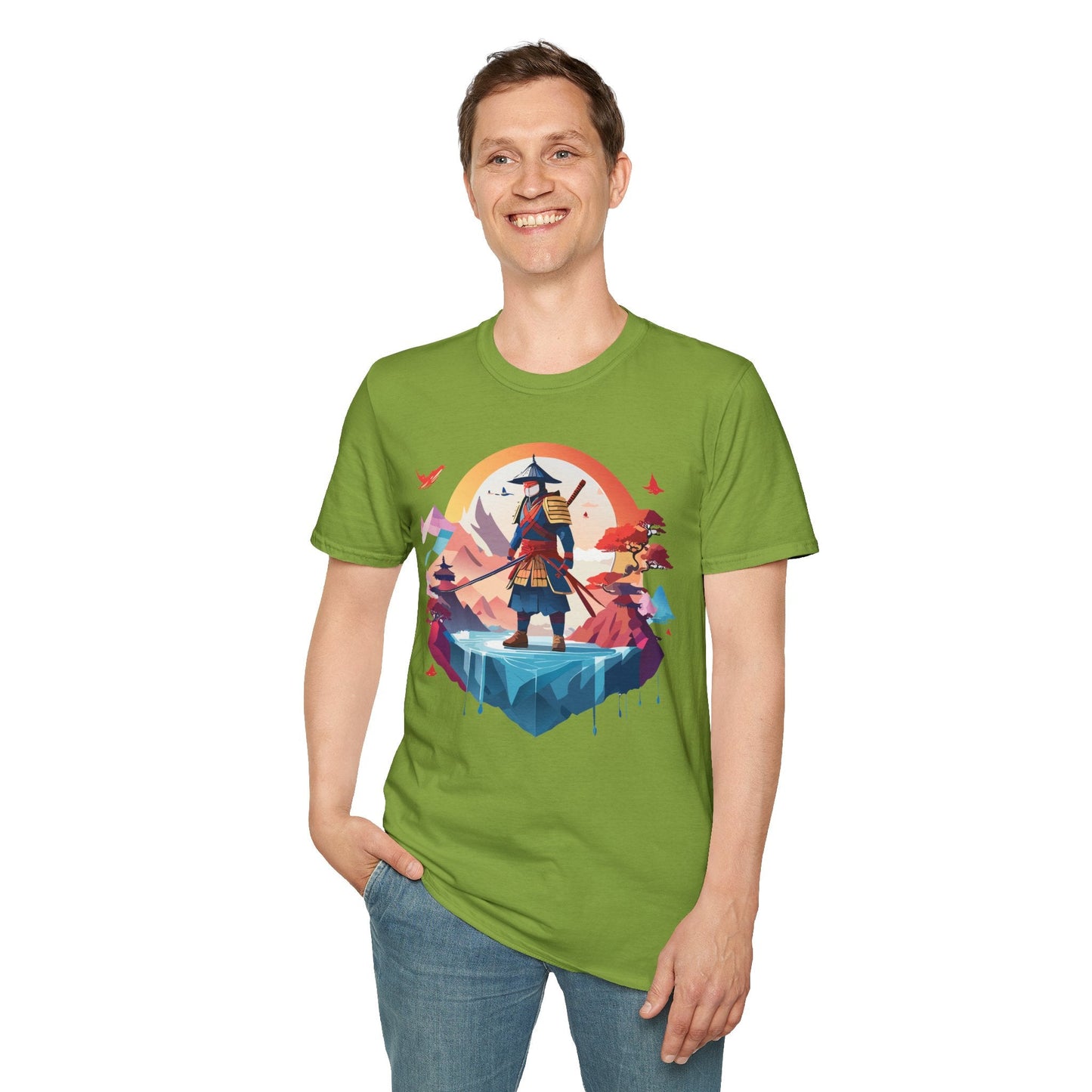 Samurai Shirt Unisex Softstyle Tee 100 Percent Ring Spun Cotton Short Sleeve T Shirt Comfort Fit
