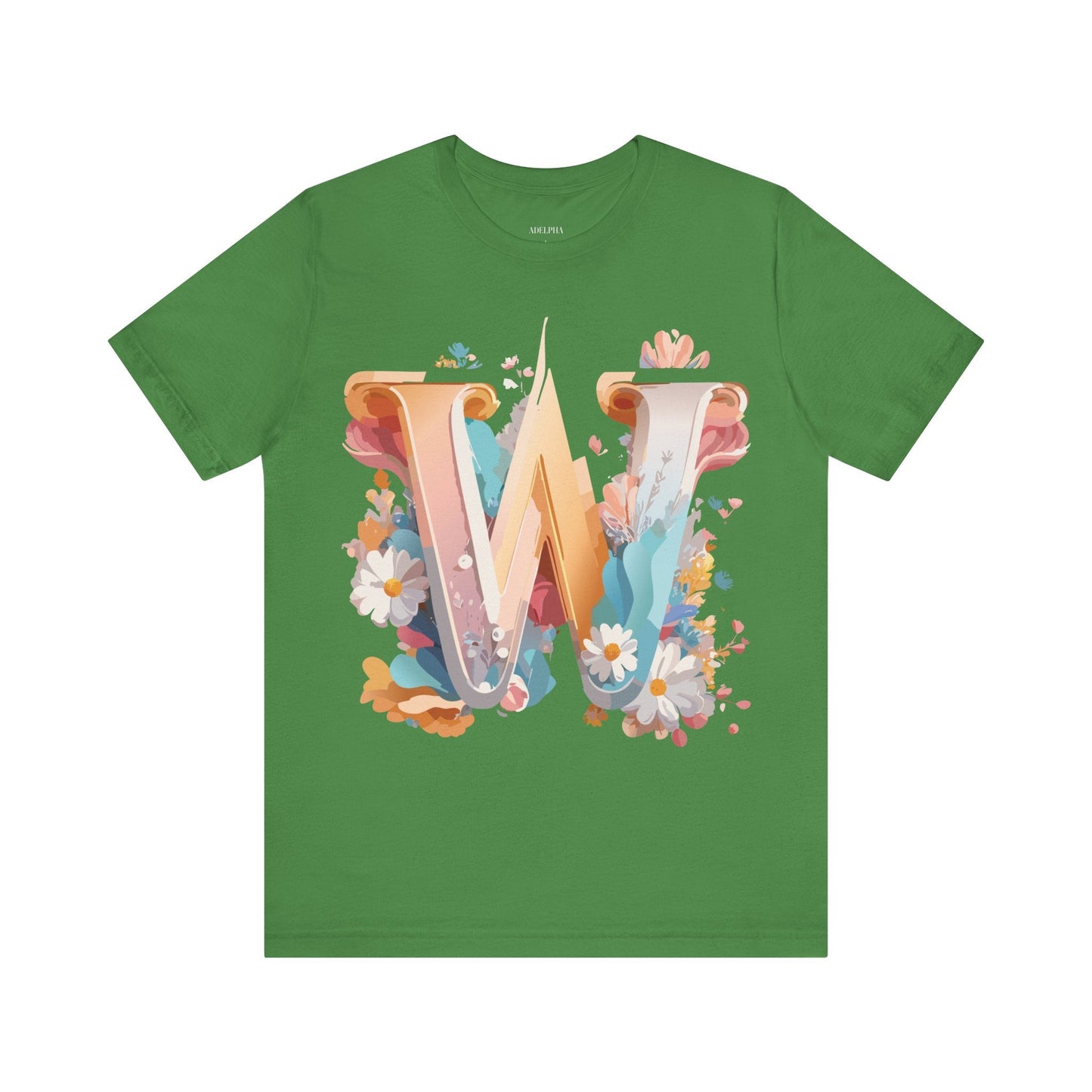 Letter W Shirt Unisex Graphic Tee By Adelpha Vintage Inspired Art Short Sleeve Collection