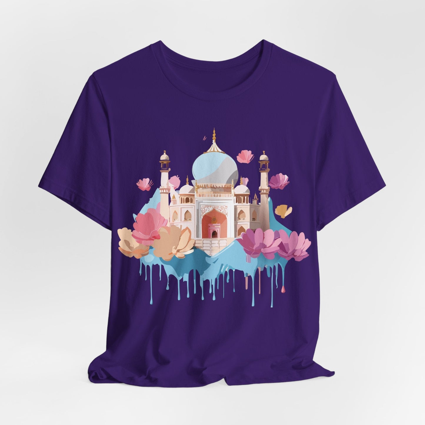 Unisex Taj Mahal Graphic Tee Tourist Shirt With Vintage Adelpha Artwork For Travel Lovers