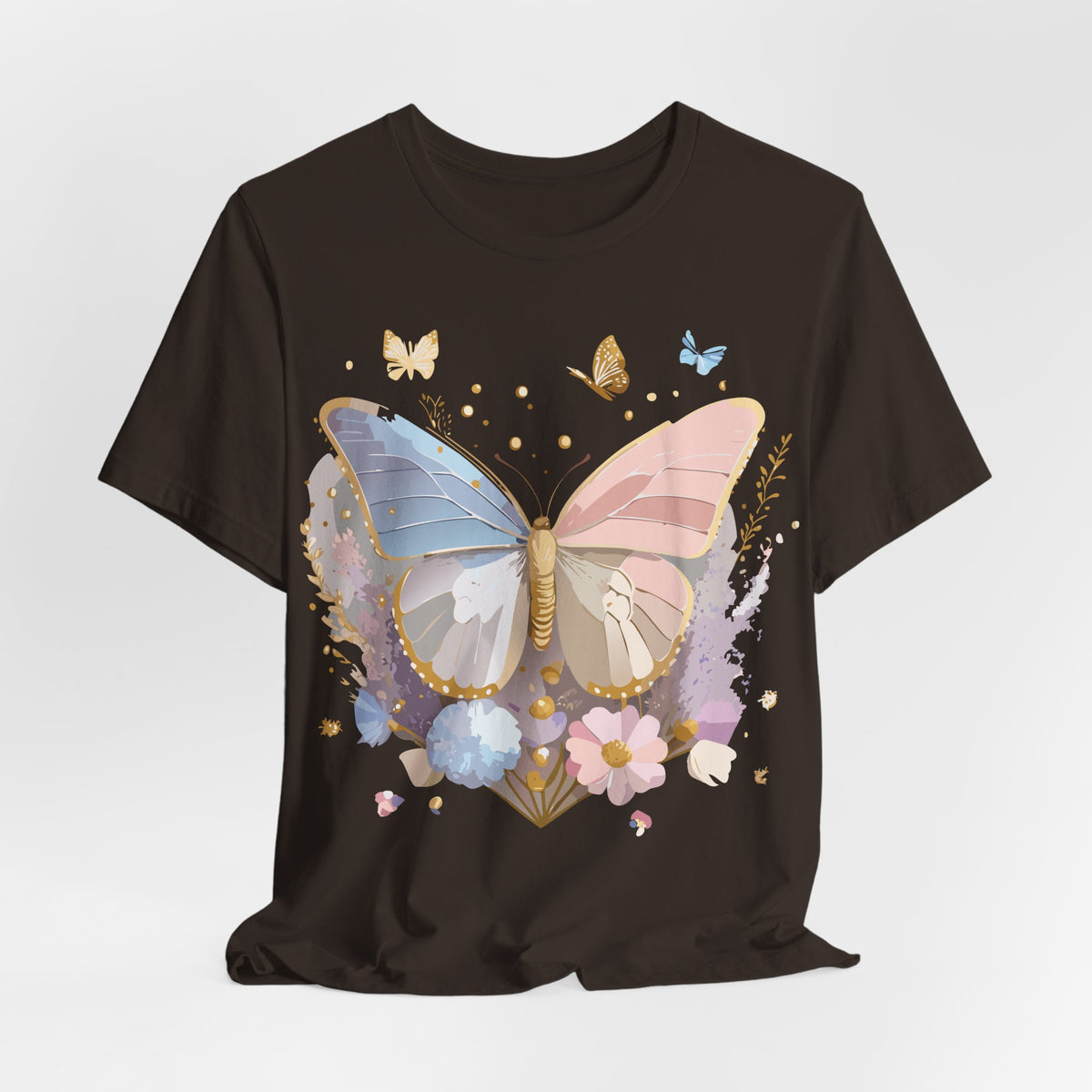 Butterfly Graphic Unisex Cotton Bella+Canvas Tee with Art Design n47