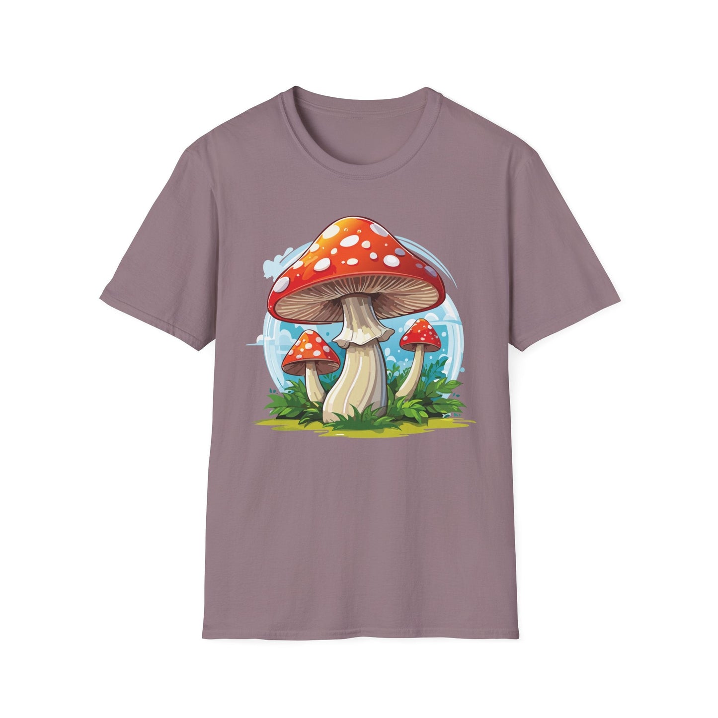 Mashroom Tee Shirt Unisex Funny Mashroom Design 100 Percent Cotton Softstyle Tee
