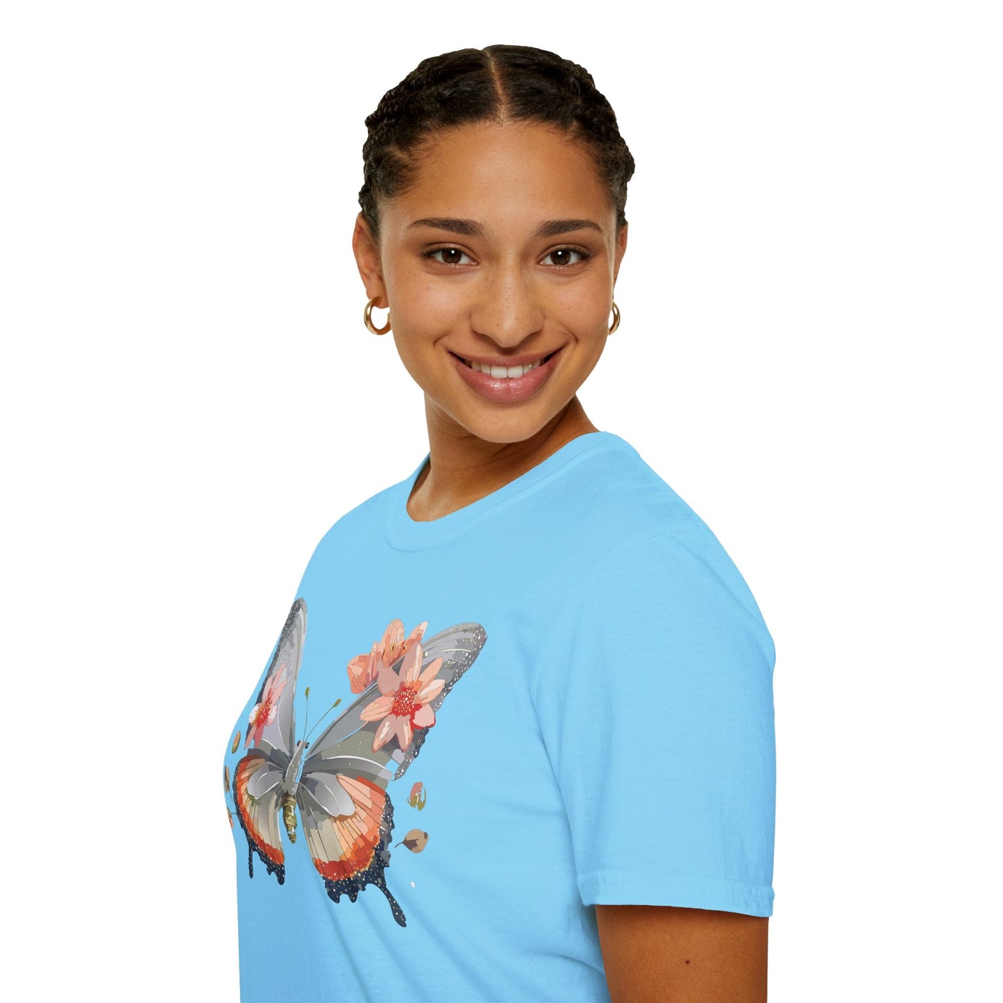 Monarch Butterfly T Shirt Unisex Softstyle Gildan 64000 100 Percent Ring Spun Cotton Tee