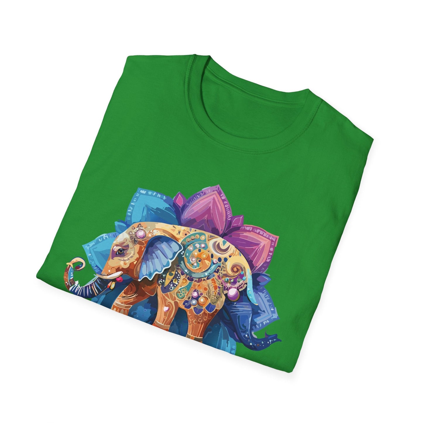 Unisex Elephant T Shirt Softstyle Gildan 64000 Cotton Tee For Animal Lovers And Collectors
