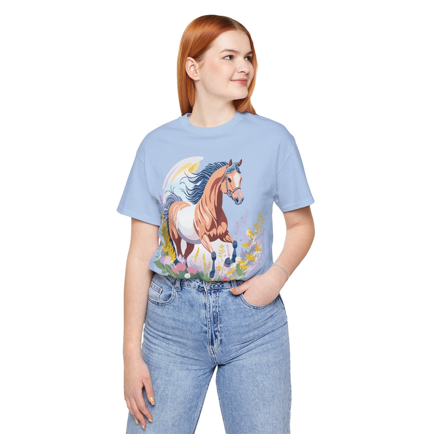 Horse Graphic Unisex 100 Cotton Vintage Animal Art T-Shirt 5
