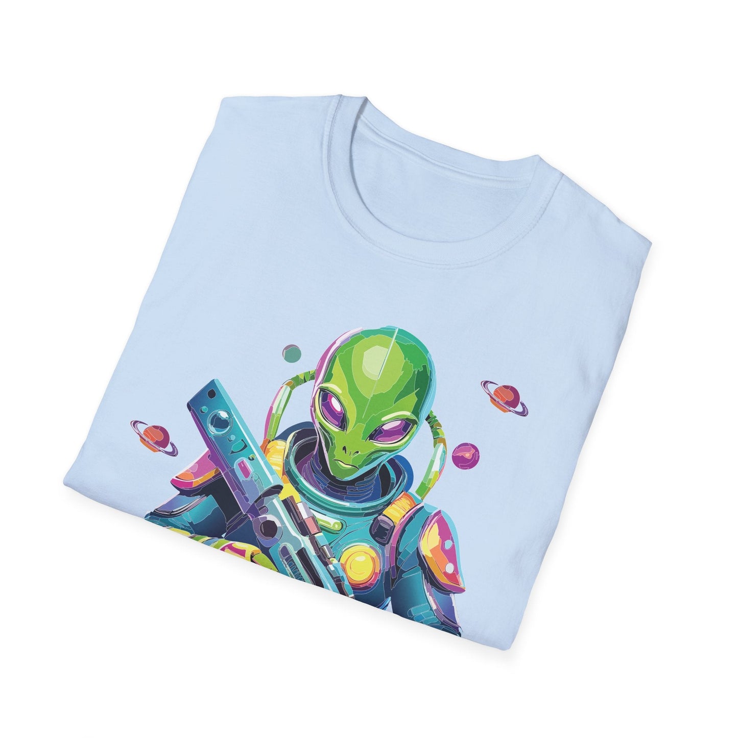 Alien Cosmos T Shirt Unisex Gildan Softstyle 64000 Art Design Tee For Everyday Comfort