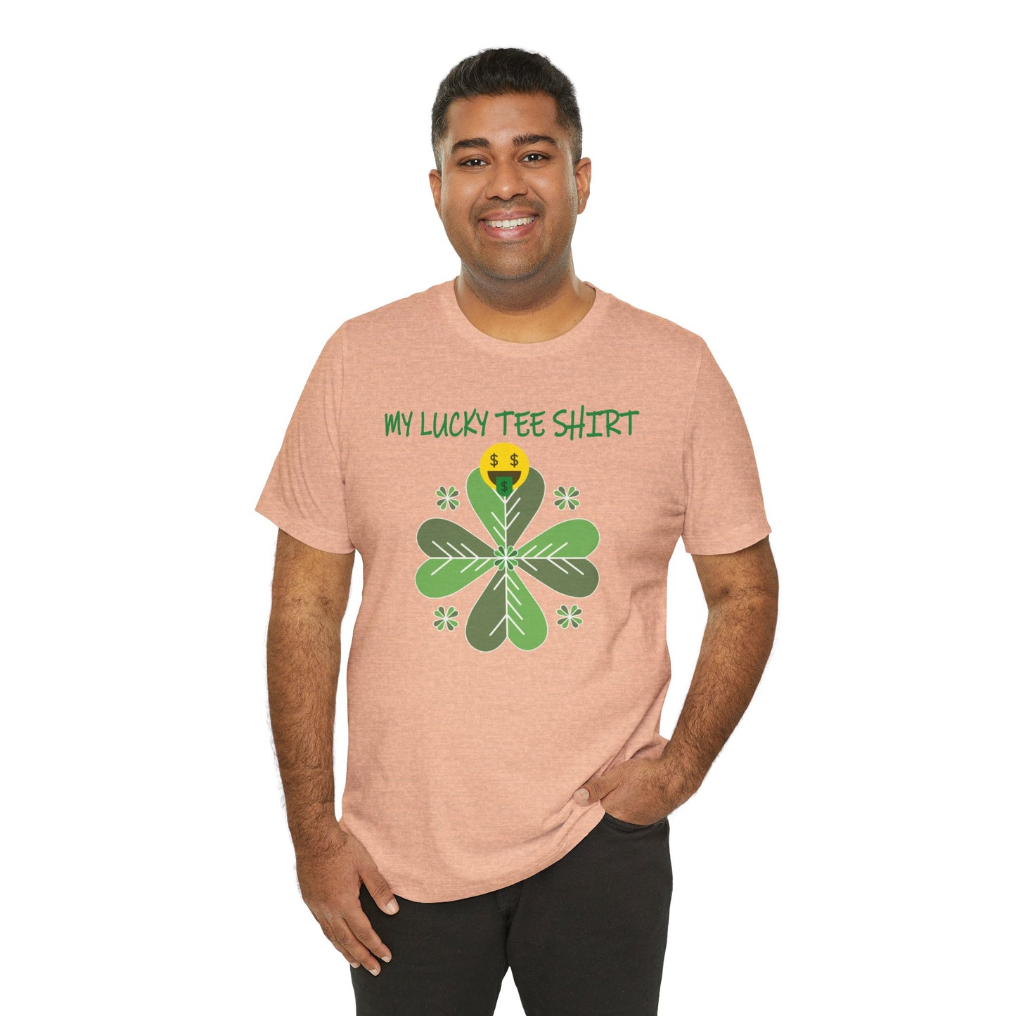 Unisex Cotton Tee Shirt with Lucky Prints