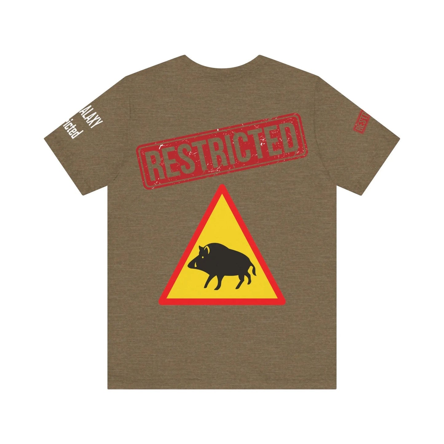 Tee Shirt With Red Stamp From Bad Galaxy Made To Order 100 Percent Cotton USA Printed With Eco Inks