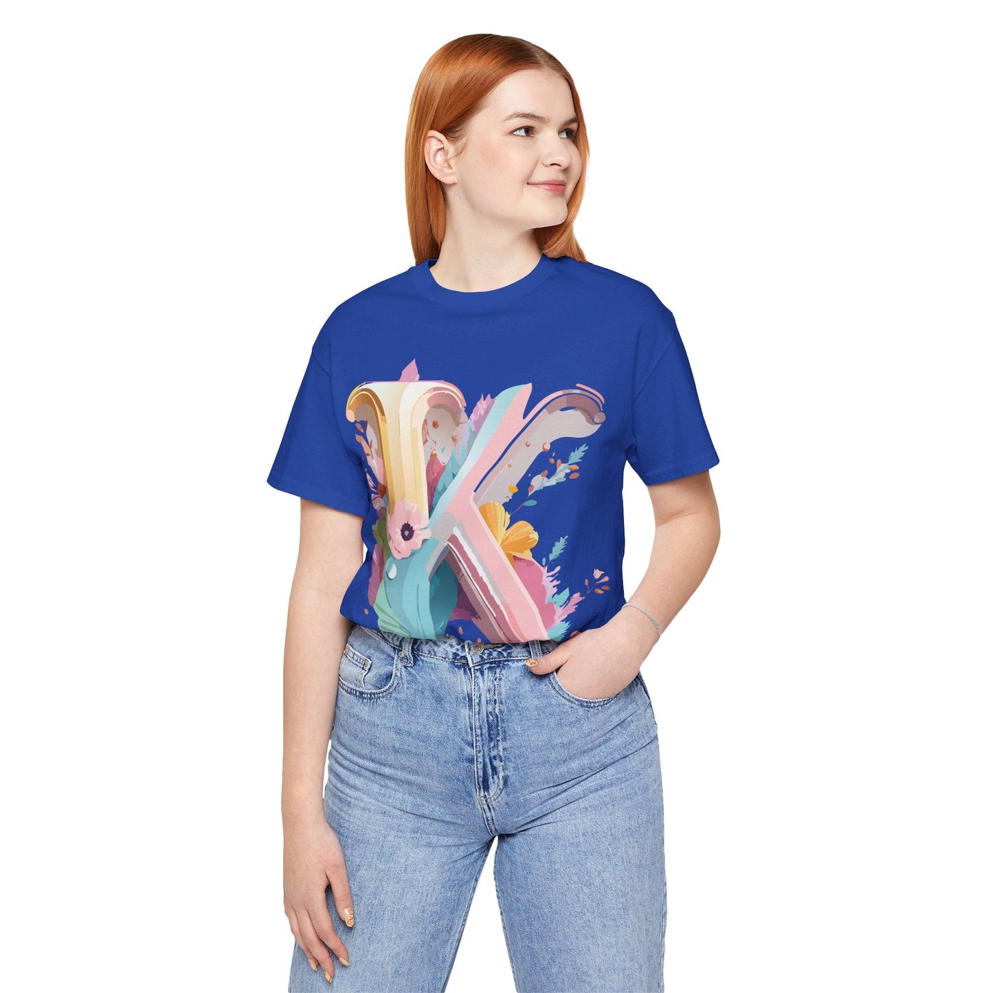 Letter K Shirt Unisex Graphic Tee With Vintage Inspired Artwork Adelpha Premium Comfort