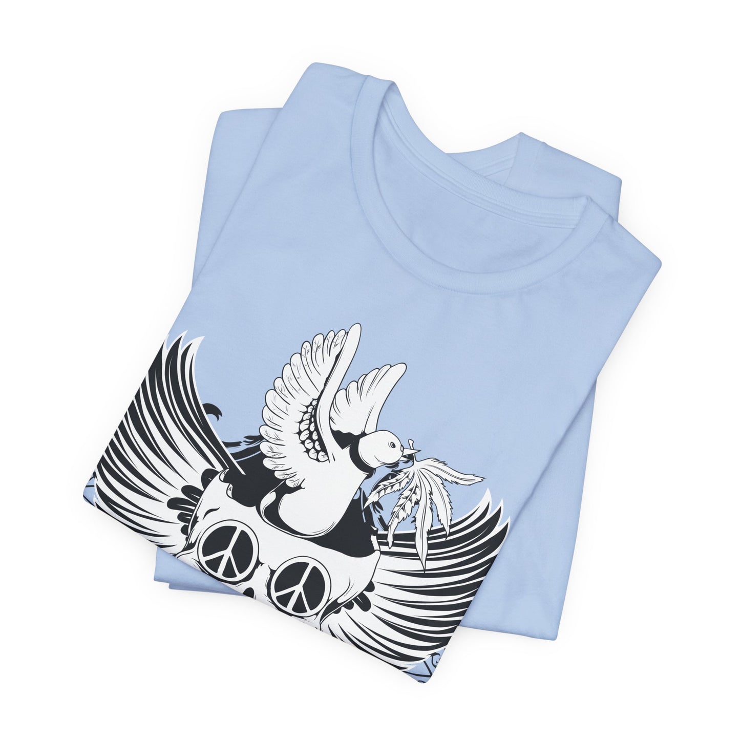 Bird Skull Graphic Design Tee, Skull Shirt, Vintage Tees, Art Design T-Shirt, Vintage Graphic Tee, Art Shirts with Skulls