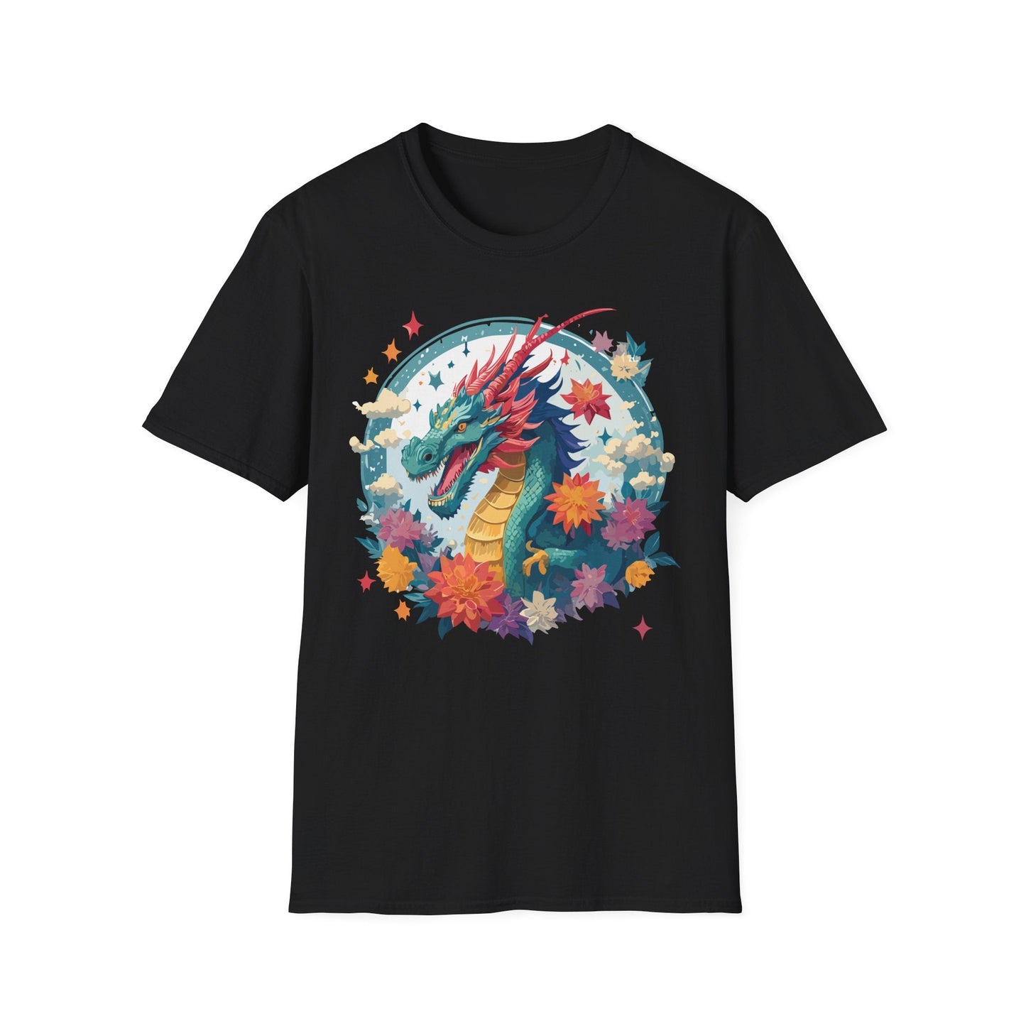 Dragon Graphic Unisex 100 Cotton Tee with Animal Artwork Design 3