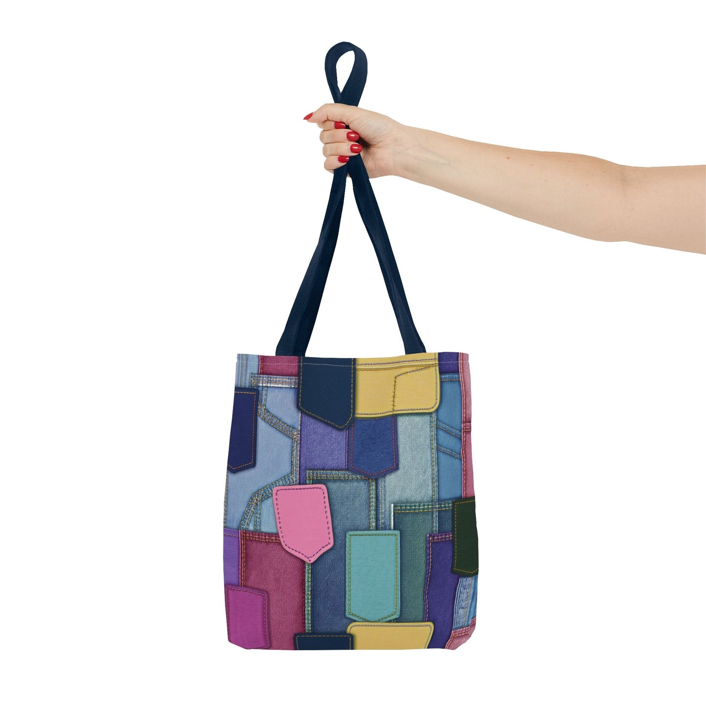 Denim Canvas Bag, Tote Bag Denim Printify