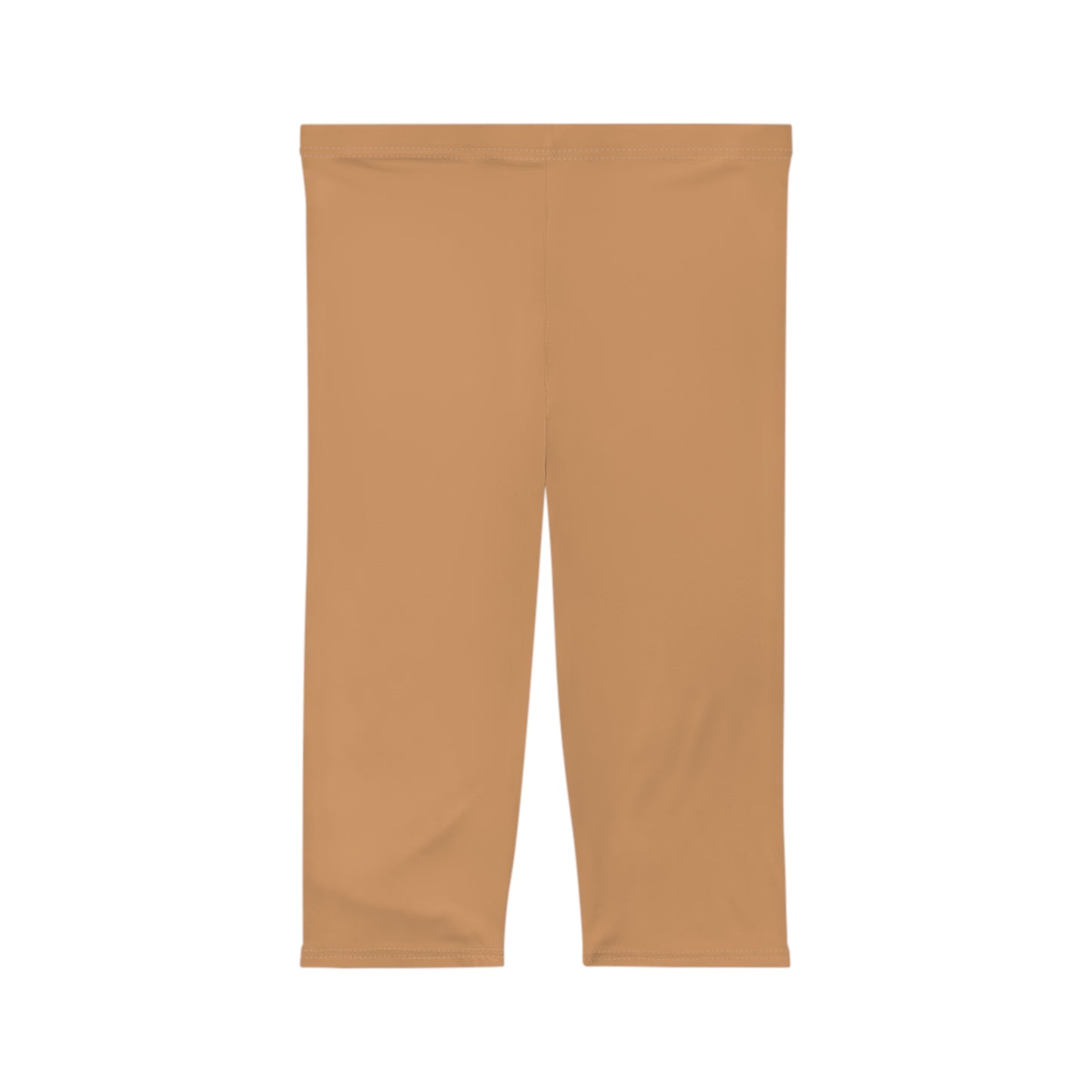 Light Bronze Color Women's Brushed Suede Poly Span Casual Capri Leggings XS-2XL