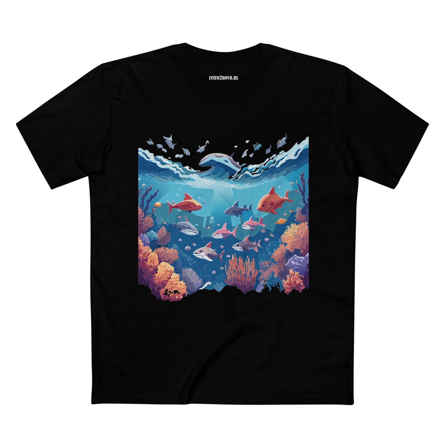 Ocean Shirt Ocean Pacific OP2 Unisex Premium Cotton Art Tee With Original Design Retro2Nova