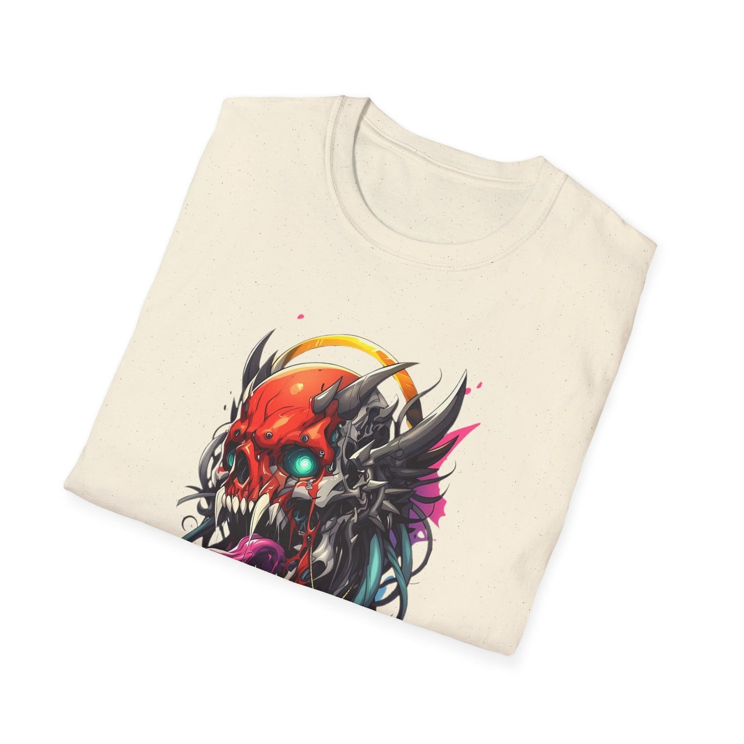 Skull Tee Shirt Unisex Skeleton Art Design Gildan Softstyle 64000 100 Percent Ring Spun Cotton