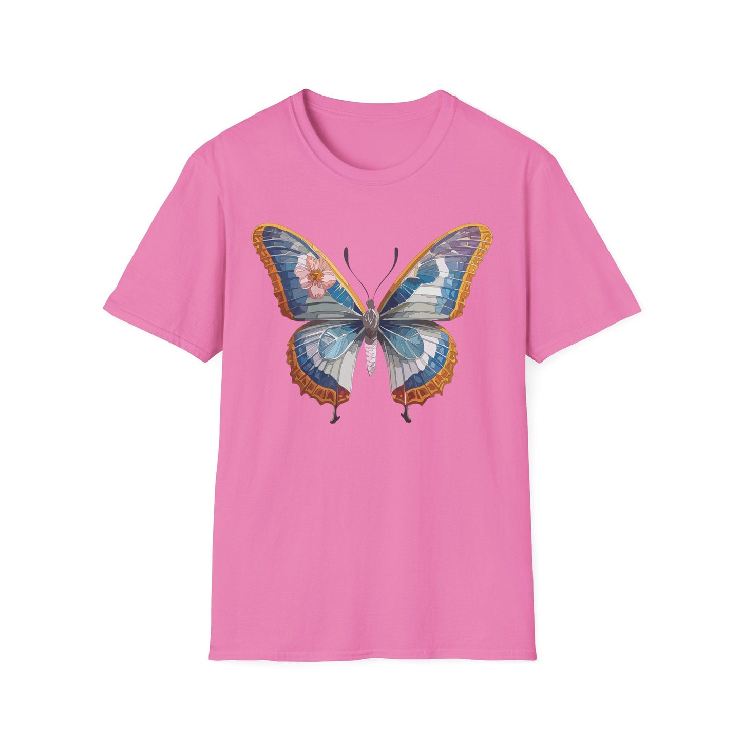 Unisex Butterfly Shirt Softstyle Tee 100 Percent Ring Spun Cotton Monarch Print Tee