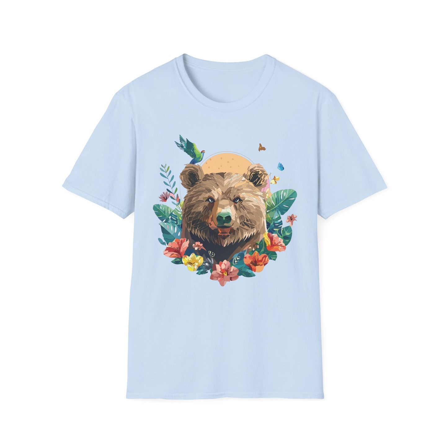 Bear T Shirt Unisex Graphic Tee Bear Lover Gift 100 Percent Ring Spun Cotton Softstyle 64000 Gildan