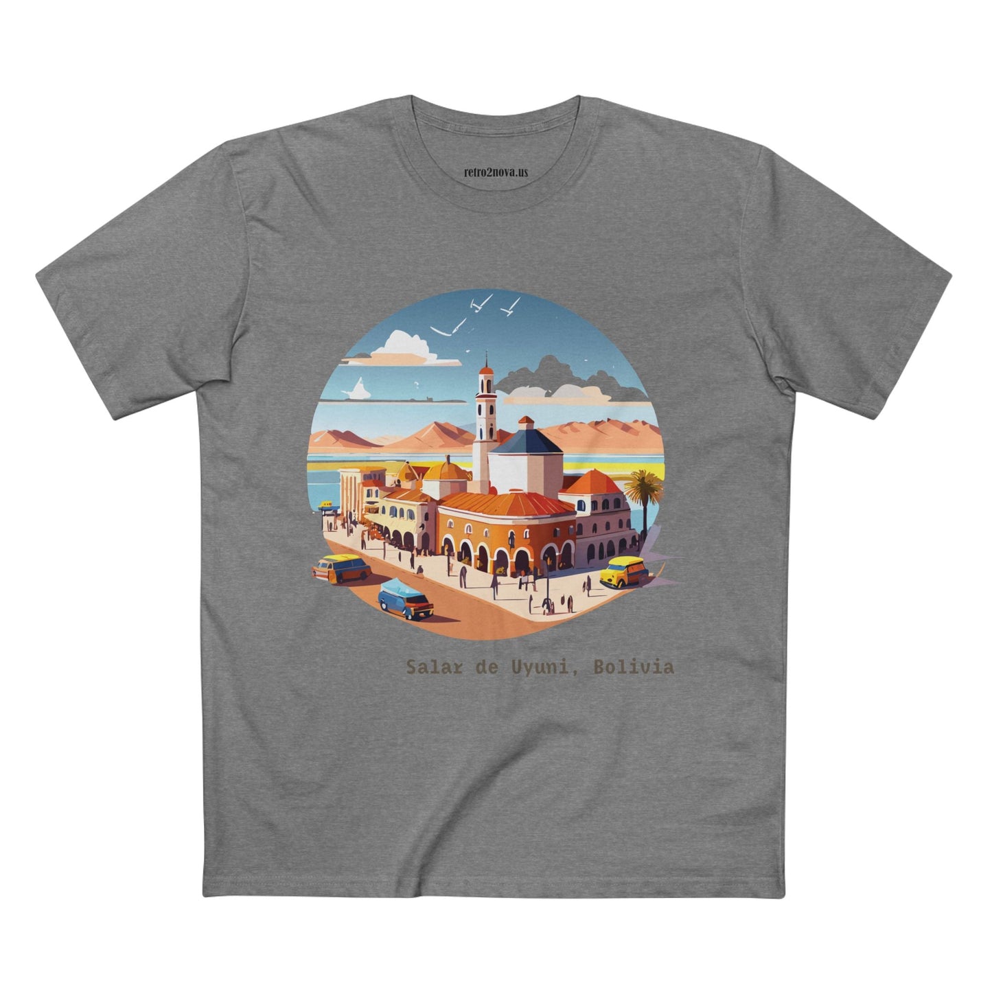 Bolivia Travel Shirt Unisex Premium Cotton Staple Tee With Original Retro2Nova Art Design