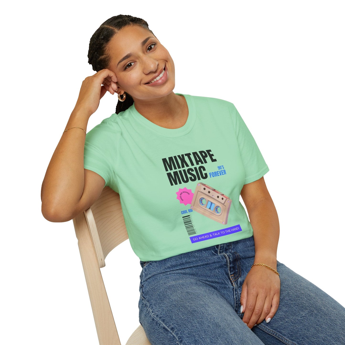 Mixtape Music Vintage Cassette T-Shirt Unisex Cotton Retro Audio Graphic Tee
