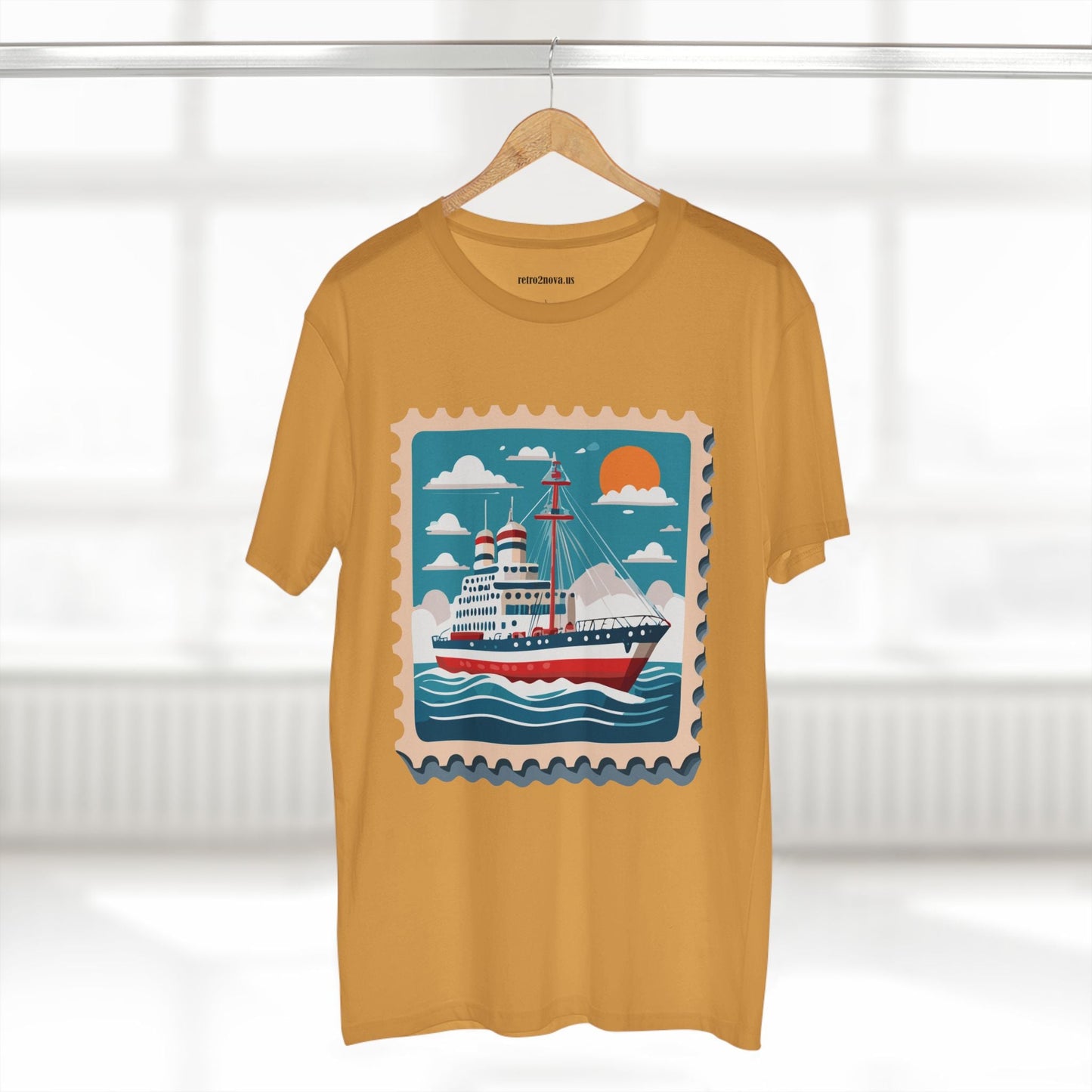 Stamp Shirt Postage Stamp Tee Unisex Premium Cotton Art Design From Retro2Nova Collection PS47