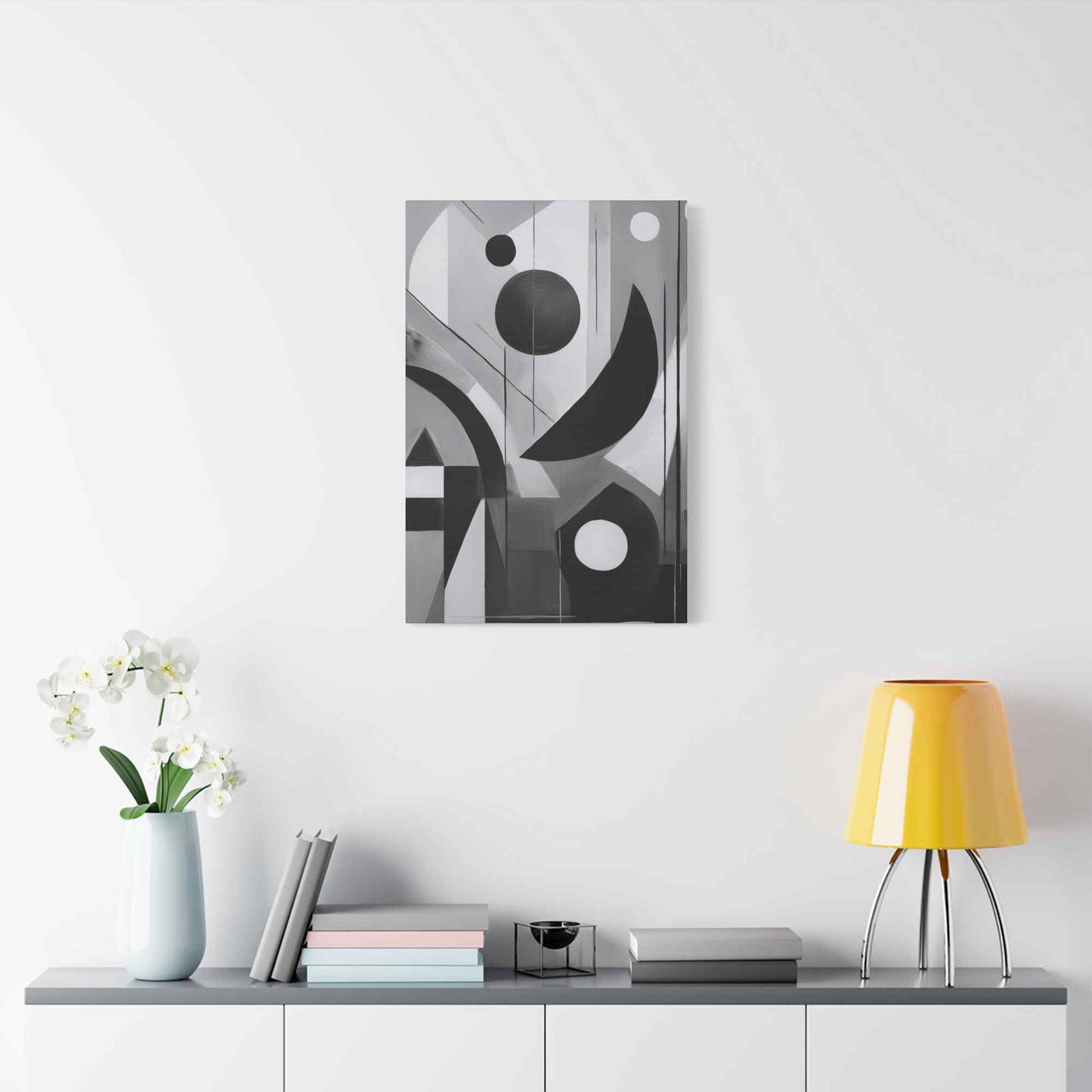 Black Abstract Painting Print Canvas 20x24,20x30,24x30, 24x32,24x36,30x40, 32x48,36x48,40x60 Pine-Wood Inner Frame ABS-17