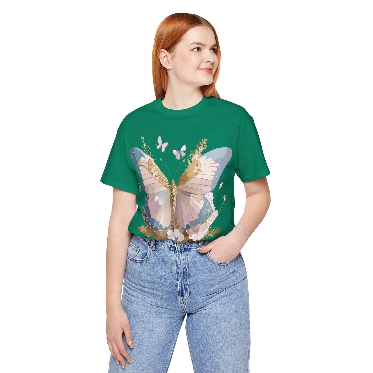 Butterfly Graphic Tee Unisex Short Sleeve Art Design By Adelpha