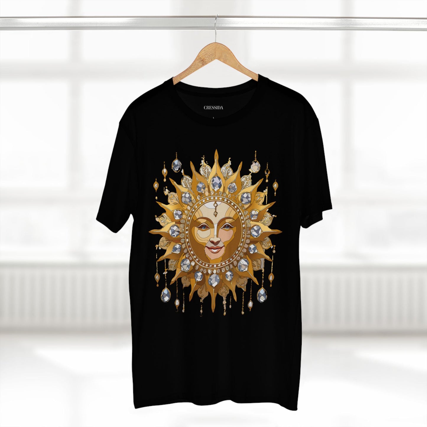 Gold Sun Graphic Unisex 100 Cotton T-Shirt with Golden Art Design 6
